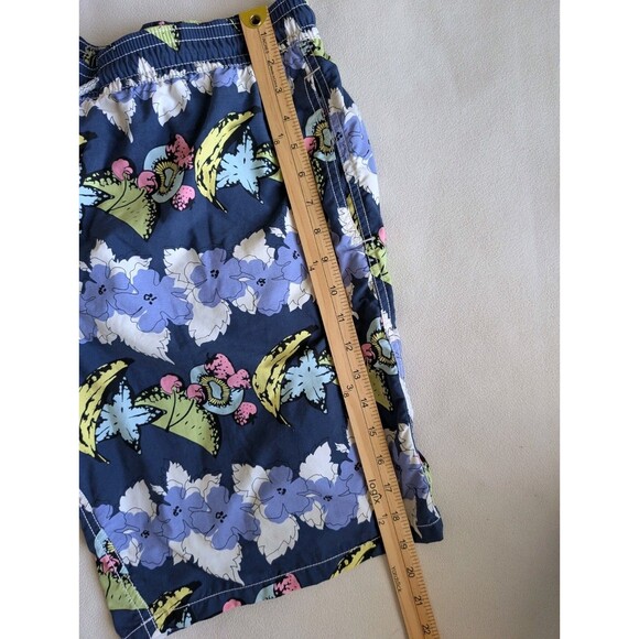 Vilebrequin Mens Swim Trunks XL Floral Print Tropical Fruit Retro Surf Beach Lei - Picture 9 of 10